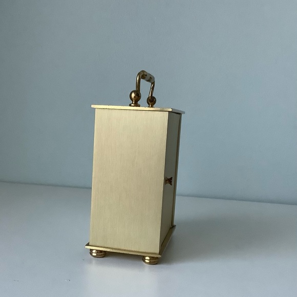 Vintage West Germany Limit Quartz floral brass carriage clock - Picture 4 of 7